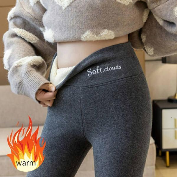 

womens leggings winter warm skinny fitness woman pants women super thick high stretch lamb cashmere leggins lambwool 221122, Black