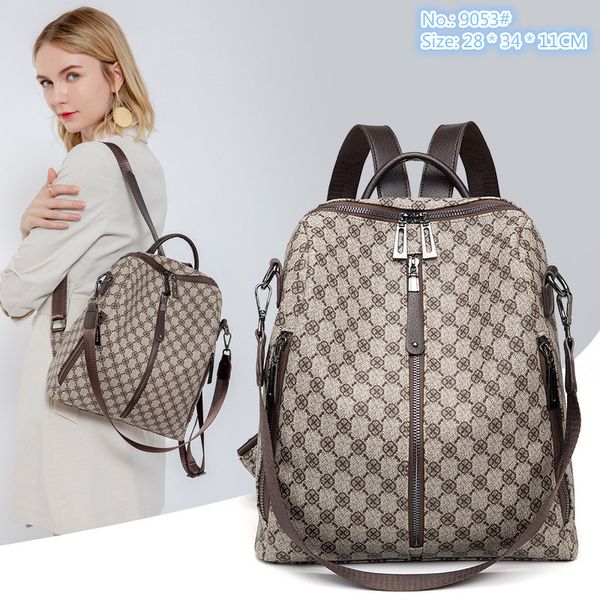 

wholesale factory ladies shoulder bag 4 colors simple joker wear-resistant oxford casual backpack trend printing retro handbag high-capacity
