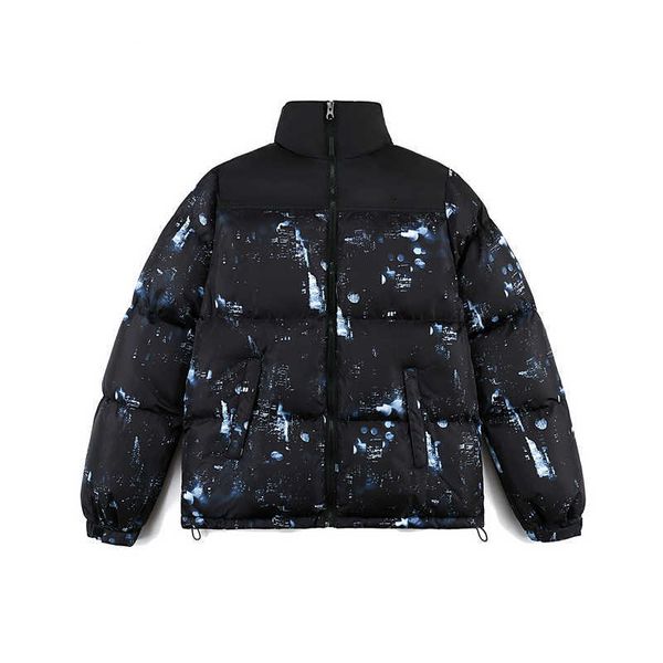 

men's designer fashion winter warm down jacket starry sky couple with the same high-quality jackets, Black;brown
