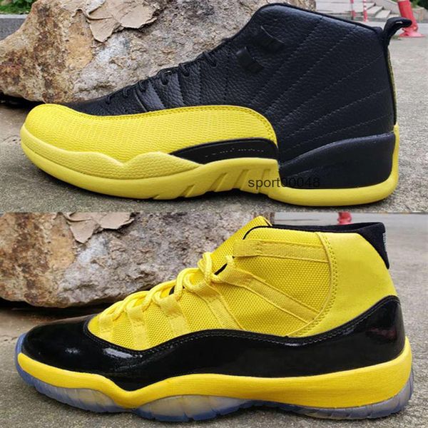 

11 12 transformers pack shoe mens sneaker 11s 12s bumblebee baskets for womens shoes261d, Black