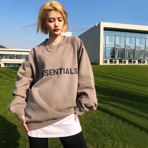 

mens women designers essentials hoodies winter warm long sleeve multi three-dimensional sleeve round neck plush sweater printing men's, Black