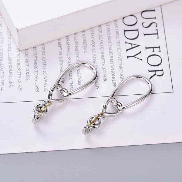 

wearing sliver jewelry silver earrings earring double designers twisted thread stud needle dy women earrings fashion versatile platinum