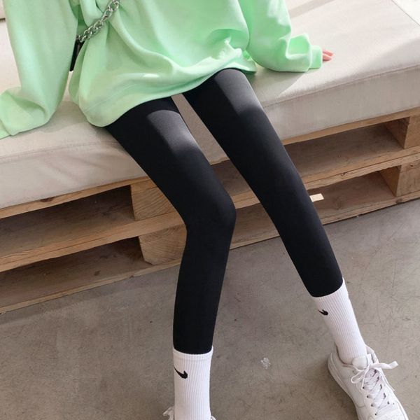 

womens leggings summer highend luxury temperament elastic high waist thin leg hip lifting sports yoga shark skin casual 221122, Black