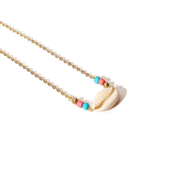 

chokers white shell choker necklce sier gold chain women necklaces beach fashion jewlery drop delivery jewelry pendants dhdbf, Golden;silver