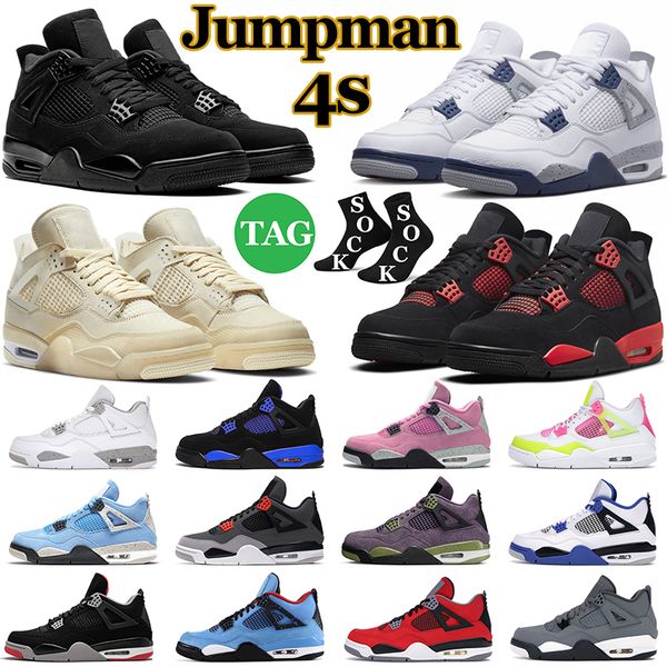 

jumpman 4 men basketball shoes retro 4s womens mens trainers military black cat cactus jack midnight navy unc red thunder outdoor sports