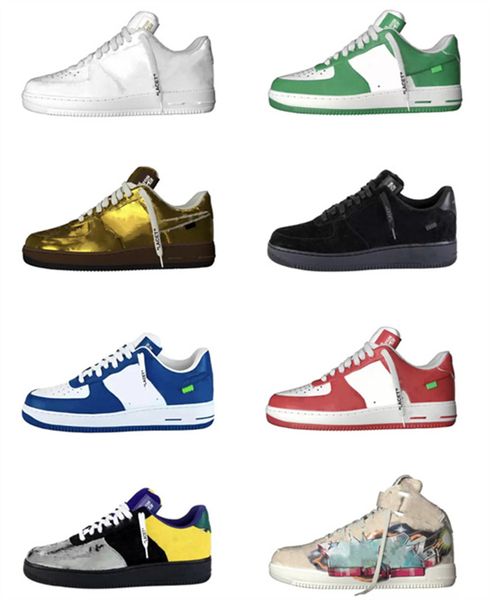 

designers flower 1 low shoes luxury classic white black mid yellow gold red orange blue green purple outdoor men women sports sneakers with