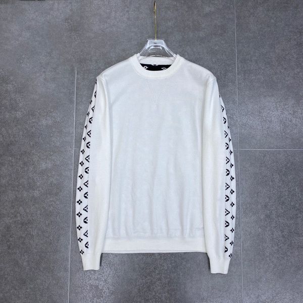 

men's sweaters designer wool knitting crew oversized soft warm pullovers sweater jumpers letters embroidery mens womens couples autumn, White;black