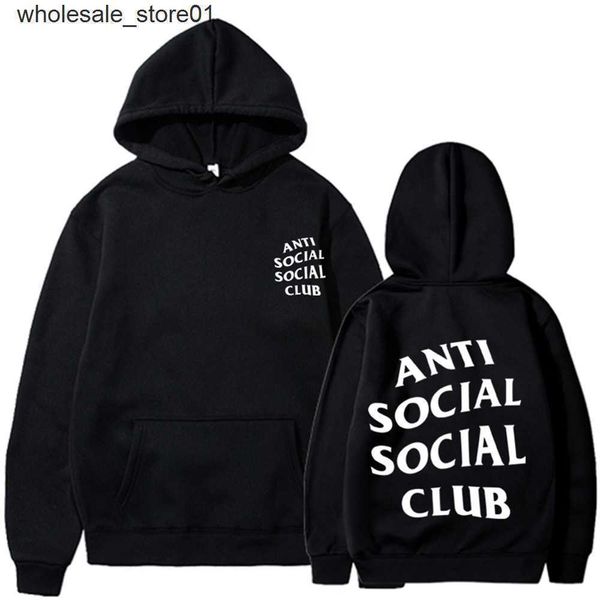 

men's hoodies sweatshirts designer fashion brand anti asscs social sweater men's fashion streetwear hoodie, Black