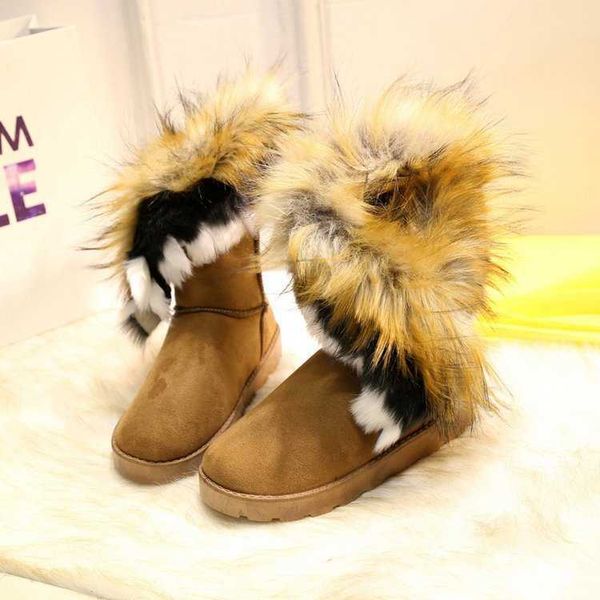 

ankle boots new winter snow boots women s middle tube cotton hair women shoes 221109, Black