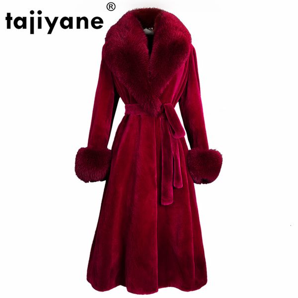 

womens fur faux natural pelt full mink real coat female jacket autumn winter women clothes elegant luxury long zt4973 221122, Black