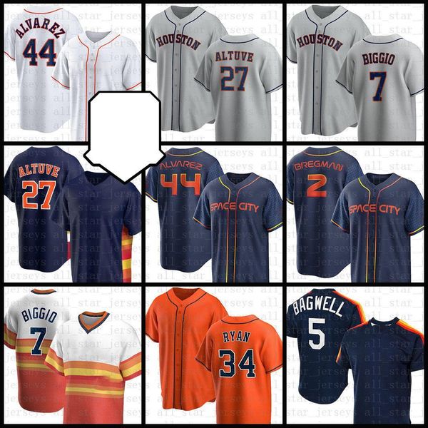 

2022 space city connect houston baseball jersey 27 jose altuve yordan alvarez craig biggio alex bregman nolan ryan jeff bagwell justin verla, Black