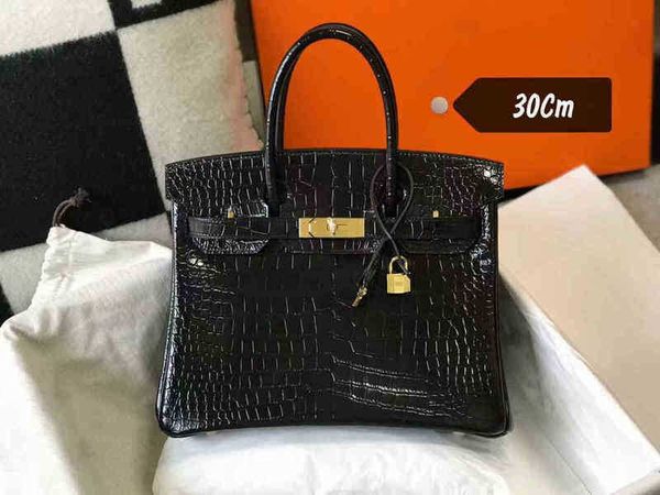 

genuine leather bags birkins handbags lacquered crocodile handbag shoulder bag