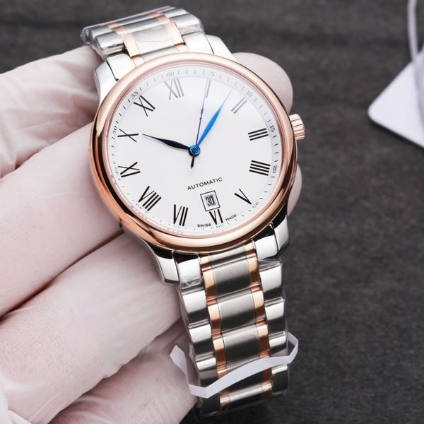 

mens watch designer japan 8215 movement mechanical watchs stainless steel waterproof 100 mm swimming wristwatches luxury sapphire crystal gl, Slivery;brown