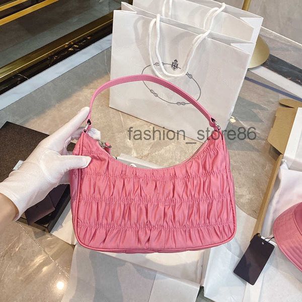

women shoulder bag handbag nylon baguette designer fashion pleated lady bags hobos multiple solid color p vvgo qvgw