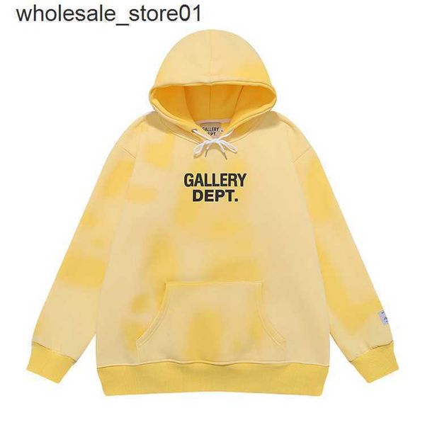 

men's hoodies designer sweatshirts winter fashion brand galery dept cloud letter printed men's women's casual plush hoodie, Black