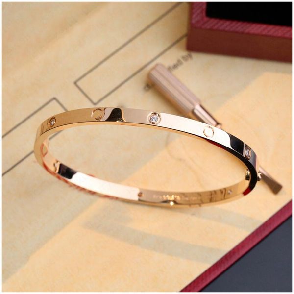 

love bracelets carti bracelet screw bangle ladies silver braclets damen armband gold silver metal bangles rose charm braclet pulsera dia del, Black