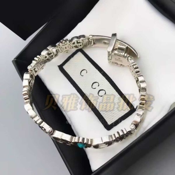 

2023 designer new jewelry same belt buckle double home full bee chrysanthemum bracelet, Black