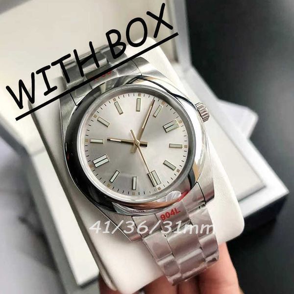 

2022 montre de luxe mens automatic machinery watches 31/36/41mm stainless steel super luminous wristwatches women waterproof watches, Slivery;brown