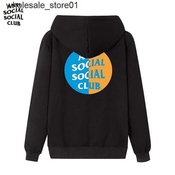 

men's hoodies designer sweatshirts asscs printed winter pure cotton loose plush hooded sweater men's women's fashion streetwe, Black