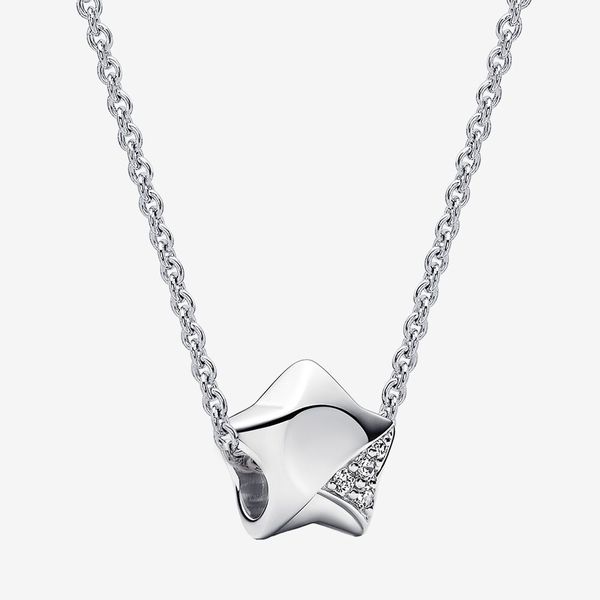 

lucky star pendant charm necklace designer chain 925 silver diy fit pandora women jewelry gift