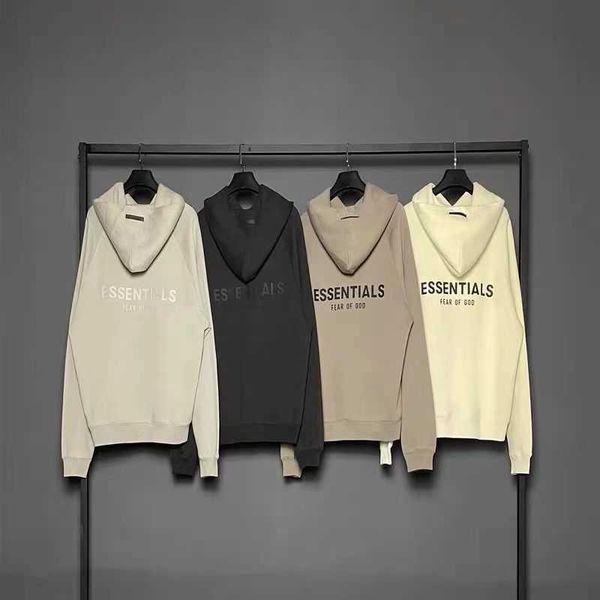 

mens women designers essentials hoodies winter warm long sleeve fear god multi letter loose hoodie cotton round neck pullover, Black