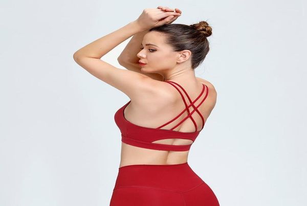 

gym clothing seamless yoga underwear women sports beauty back shockproof no rims sleeveless high elastic vest bra female17155122, White;black