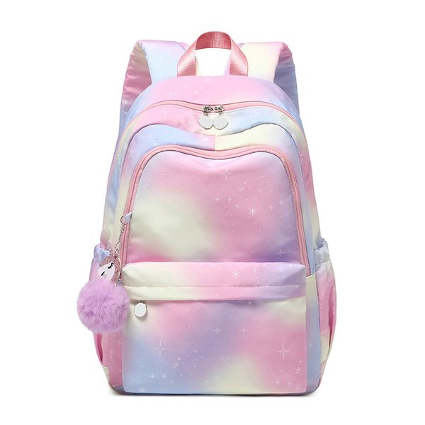 

backpacks backpack for girls school book bags rainbow print elementary middle kids lightweight bookbags 221122