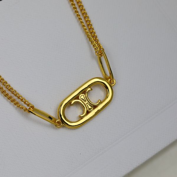 

charm golden designer necklace x letter pendant luxury necklace, Silver