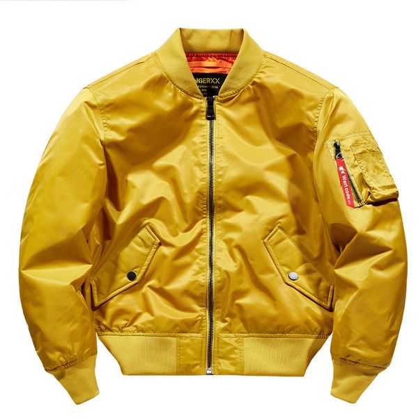 

men's leather faux spring autumn baseball bomber jacket fashion hip hop streetwear yellow black navy army air force military 221122