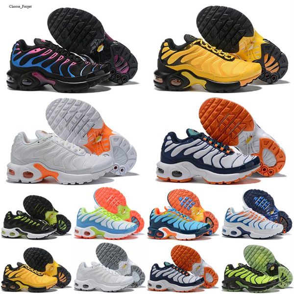 

kids shoes tn enfant breathable soft sports chaussures boys girls tns plus sneakers youth requin trainers253u, Black