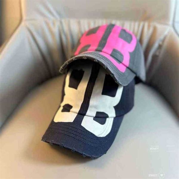 

b double hat graffiti print baseball balencaigcaps new high face value letter lovers casual fashion sunshade cap 523y ijwc, Blue;gray
