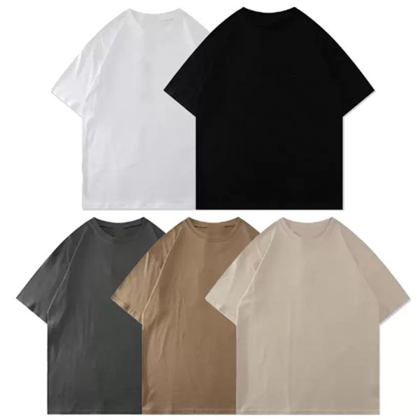 

ess designer mens t shirts chest letter tshirts embroidery short sleeve shirt oversized loose oversize casual t-shirts wo black tees, White;black
