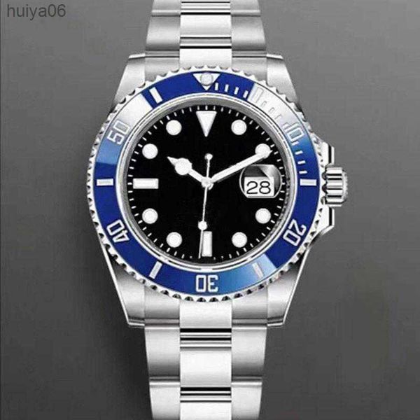 

mens watch 40mm automatic mechanical stainless steel wristband silver strap fashion with calendar wristwatches classic montre de luxe huiya0, Slivery;brown