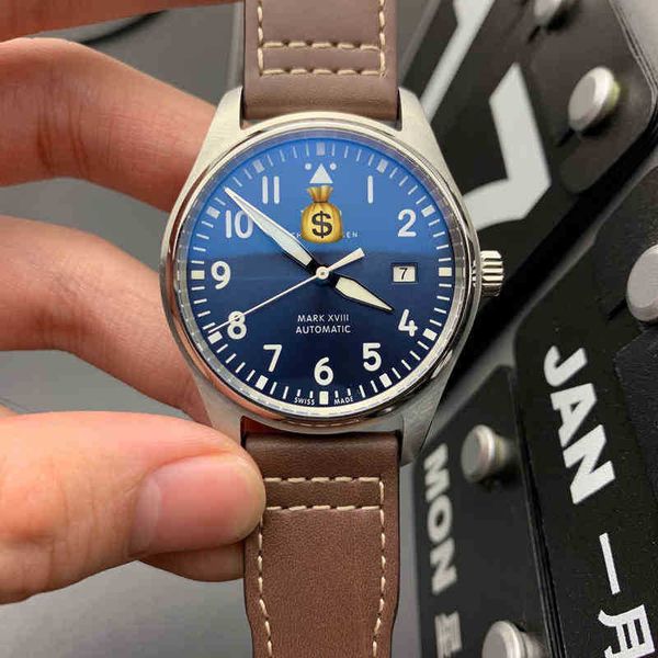

luxury men watch mechanical movement automatic wriswatch 28w1 pilot mark 18 little prince leisure sports business automatic swiss es, Slivery;brown
