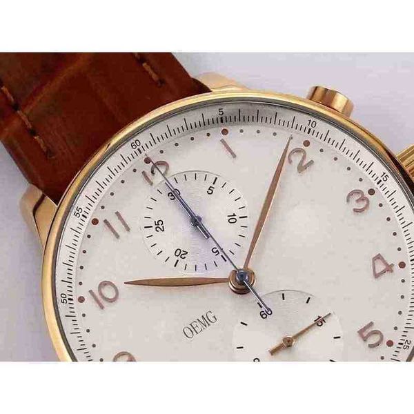 

men's watches automatic mechanical men oemg iw371606 41mm crocodile skin strap replica luxuy, Slivery;golden