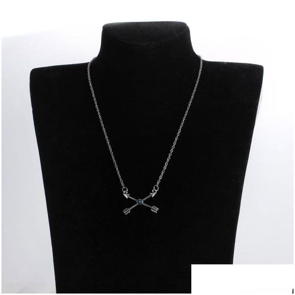 

fashion designer chaumet pendant necklaces cupids arrow necklace for women classic love x shaped jewelry gifts drop delivery pendants dh2wy, Silver