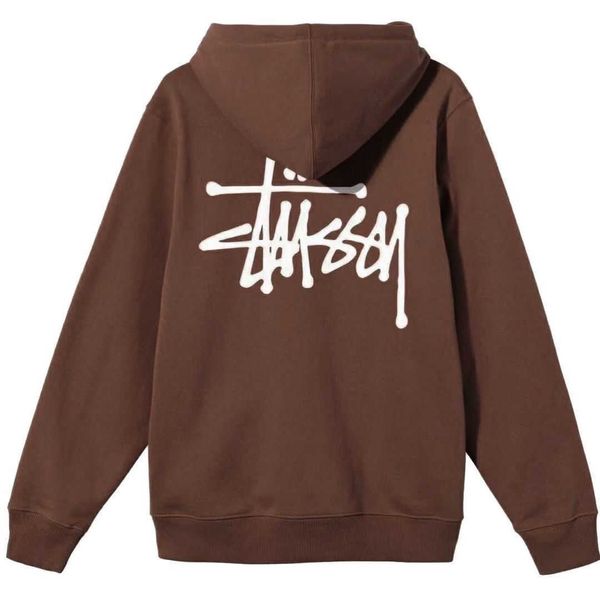 

men designer hoodie stus sweater cotton casual loose 22fw 's and women's fashion couple's hat zipper student fog ssy oversize, Black