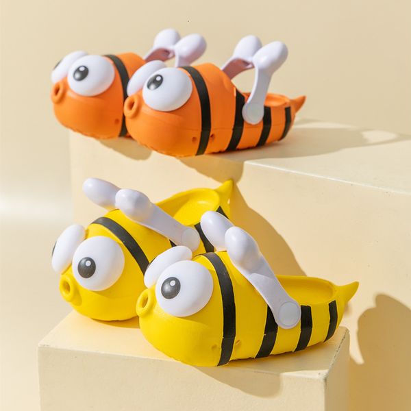 

slipper summer cute cartoon animals children' hole sandals breathable non-slip boys girs beach soft shoes first walking kids 221122, Black;grey
