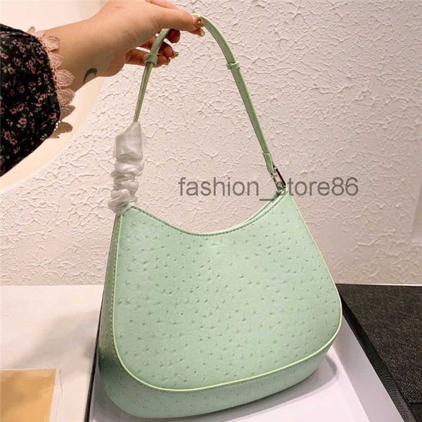 

designer handbag underarm shoulder bag half moon hobos tote bags purses wallet geometric ostrich skin waist letters classic women ladies gg0