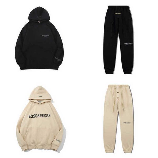

brand men's luxury tracksuits sweatshirts letter esss hoodies men women's print casual sweater sportswear pants suit pullover cou, Gray