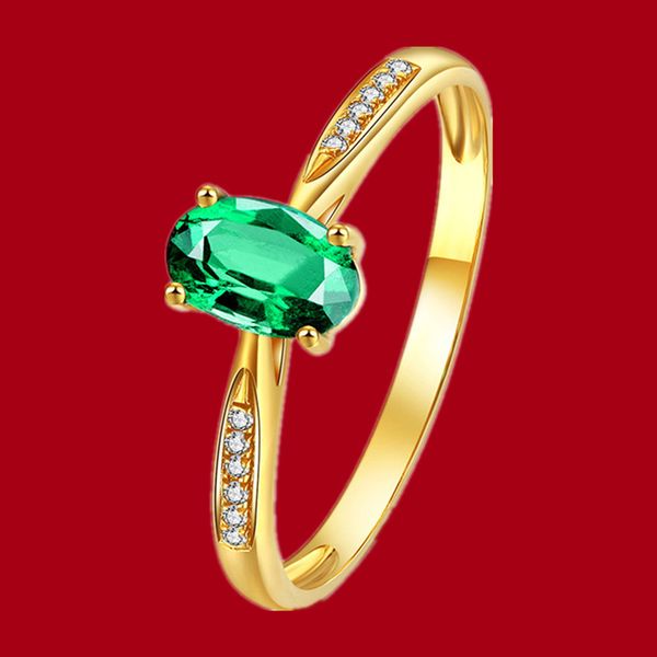 

grandmother emerald band rings imitation diamond ring girl classic men titanium steel designer for women luxury gifts woman girl jewlery, Silver