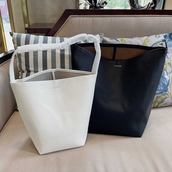 

classic the row cowhide bags new product the row leather large capacity one shoulder tote bag lychee leather bucket bag color commuter bag