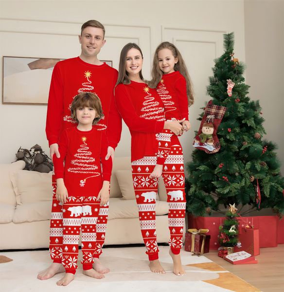 

family matching outfits xmas clothing pajamas red print santa claus fireworks festive pattern mom and dad me christmas costume 221121, Blue