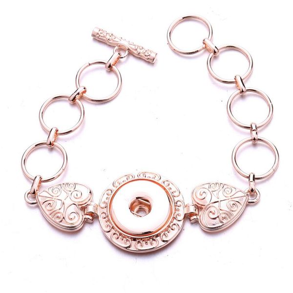 

charm bracelets ginger snaps bracelet adjustable noosa chunks snap bracelets bangle for 18mm button jewelry drop delivery 2021 dhvbp, Golden;silver