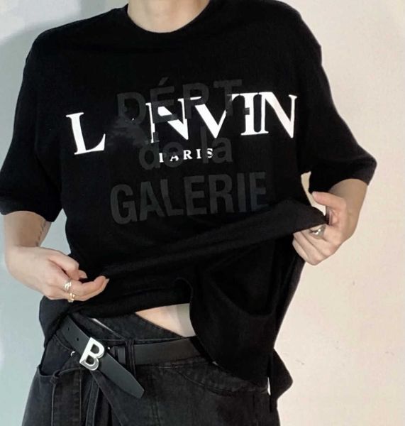 

men t-shirt gall dep cotton fashion designer casual high co branded letters print men's women's loose short sleeve round neck over, White;black