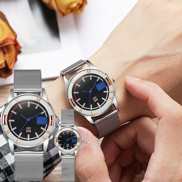 

wristwatches brand luxury diamond couple watches famou s watch lady lover silver band men quartz 221121, Slivery;brown
