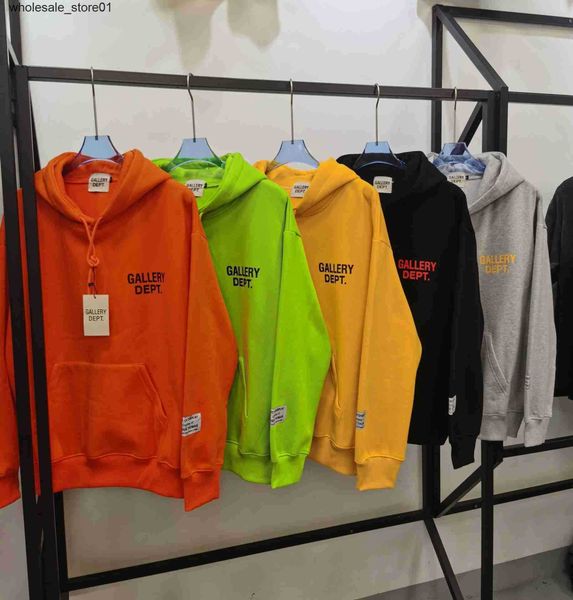 

men's hoodies sweatshirts designer 2022 new fashion galery dept casual loose fashion pullover plush sweater hooded, Black