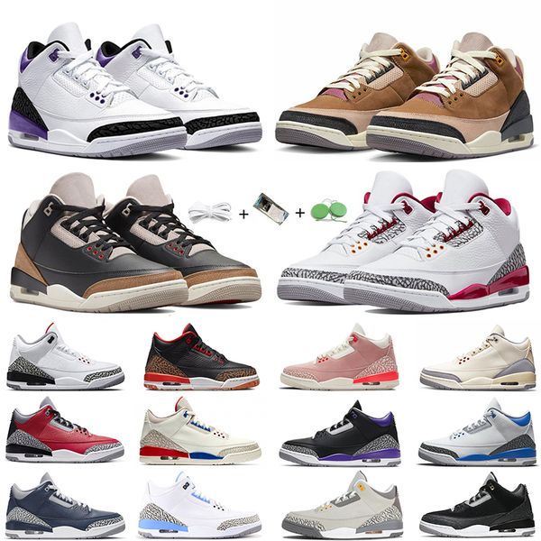 

jumpman 3 3s men women basketball shoes unc dark iris desert elephant rust pink kumquat muslin neapolitan archaeo brown cardinal red mens tr