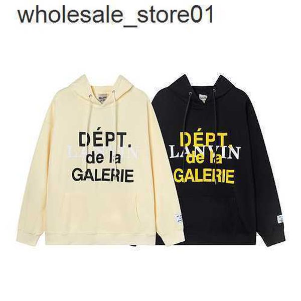 

men's hoodies sweatshirts fashion brand designer galery dept men's women's loose fashion hoodie, Black