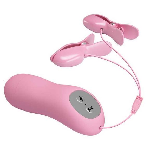 

l12 toys massagers baile women's electric shock fun milk clip 7-frequency vibration